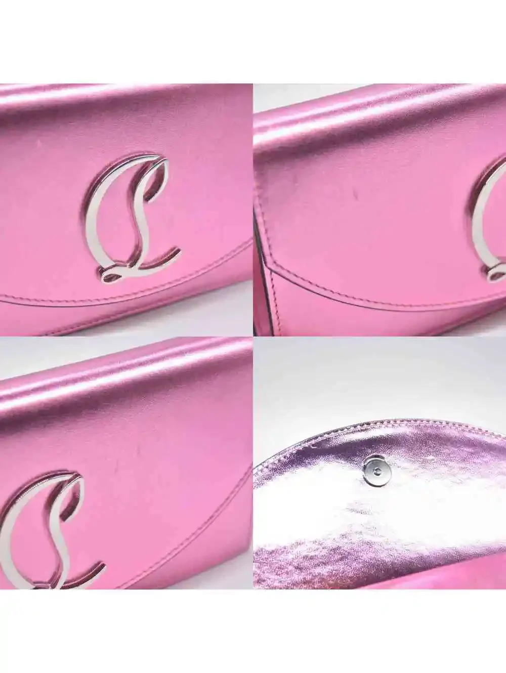 $1390 Christian Louboutin Calfskin Loubi54 Crossbody Clutch